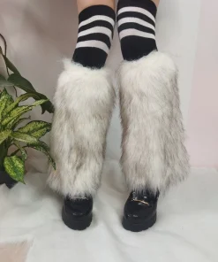 لگ وارمر خز طوسی روشن