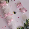 پک پاپیونی سفید صورتی 🌸🎀