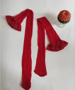 جوراب شیشه ای بالا زانو ،لبه تور