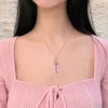 گردنبند منشور صورتی 🌸