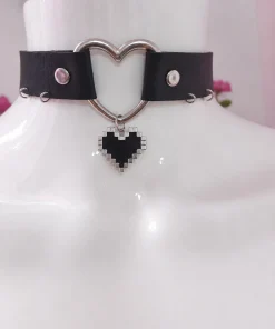 گردنبند چوکر قلب مشکی